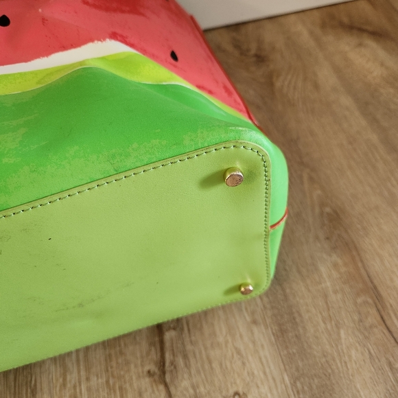 Kate Spade Splash Out Watermelon Print Red, Pink & Green Tote Bag - Picture 12 of 14